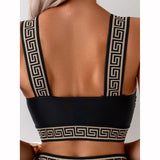 Hot Sale Sexy Swimsuit Split Underwire Split Black Color Bikini Swimsuit Two Piece Swimsuit For Women