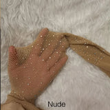 New Fashion Shiny Glitter Fishnet Tights Stockings for Women Girl Trendy Hot-drilled Thin Small Mesh Pantyhose Acrylic Stockings
