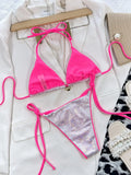 Bikini 2026 Sexy Triangle Shining Sequins Swimwear Swimsuit Women Halter Bikinis Set Bathing Suit Beach Bikini Female Banadores