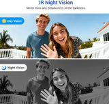 1080p Wireless Wi-Fi Video Doorbell Camera with Night Vision, Two-Way Audio, AI Motion Detection