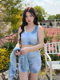 Plus size swimsuit hot spring split swimsuit three-piece  plus fat enlarged covering the flesh and slimming swimsuit XXXL