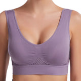 Sports Bra Women Hollow Mesh Gym Jogging Crop Top Female More Size Tops Yoga Fitness Vest Sujetador Push Up Sport Bras for Women