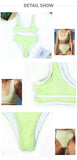 2026 Sexy Sports Bikini Women Push Up Swimwear Swimsuit High Waist Patchwork Solid Bikinis Set Bathing Suit Beach Bikini Female