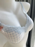 Elegant Summer Seamless Bra Small Breasts, Cooling Wireless Bralette Anti-Sagging, Breathable Comfort & Support Fixed Cup MOYISU
