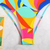 2026 Color Block Swimsuit One Piece Backless Printed Swimwear Women Bathers Bathing Swimming Swim Suit Padded Beachwear Summer