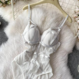 MOYISU Women's Sexy Summer Bodysuit Halter See Through Mesh Lingerie Push Up Pads Euro Style Boho Chic Shapewear Hot Item AU Hot