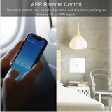 Wifi Smart Light Switch EU 1/2/3Gang Touch Light Switch No Neutral Wire Wall Light Switches Works with Tuya Smart Life App Alexa