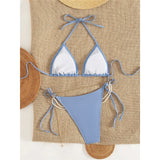 2026 Glitter Sparkling Pearls Halter Bikini Women Swimwear Female Swimsuit Two-Pieces Bikini Set Bather Bathing Suit Swim V8342