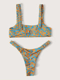sexy micro bikini 2026 women orange leopard print push up padded thong swimsuit female cut out bathing suit swimwear biquini