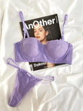 Japanese Manga Minimizer Bra Half Cup Demi Style Wireless Comfort Support Anti Sagging Lingerie Set for Large Bust 32-38 AB USA