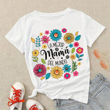 Spanish Happy Mother's Day Mom DIY Iron-On Heat Transfer Sticker Decals T-shirts Sweatshirts Bag Clothing Fabric Handmade Decor