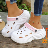 Closed Toe Chunky Platform Sandals Woman 2024 Thick Bottom Non-Slip Beach Sandalias Mujer Summer Hollow Out Soft Casual Shoes