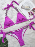 Jewelled Rhinestones Diamond Bikini Female Swimsuit Women Swimwear Two-piece Bikini Set Brazilian Bather Bathing Suit Swim Lady