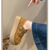 Hollow Breathable Bun Head Sandals Women's Wear 2026 Summer New Fashion Two Wear Thick Soled Beach Sandals Women's Shoes