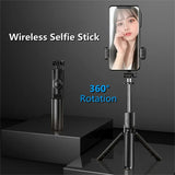 BSLIUFANG Wireless Bluetooth Selfie Stick tripod monopod stand Phone holder for Outdoor travel 3 IN 1