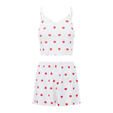 Women Pajamas Set 2 Pieces Loungewear Suits Floral Print Lace Trim Camisoles Tank Tops and Shorts Outfits Summer Sleepwear