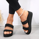 9cm Heel Platform Slippers Women's Sandals Soft EVA Black color Ladies Fashion Slides Thick Sole Summer Shoes Woman Flip Flops