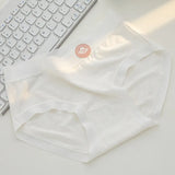 1 Pack 7A Antibacterial Mid-Rise Fit Panties Sexy Lingerie Breathable All-Day Comfortable Briefs Solid Color M-XL Intimates