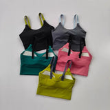 Women's fitness yoga bra, new integrated breast pad high-strength shock-absorbing running sports bra