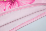 FDYOUI 2026 Summer Flower Print Pink Tank Tops for Women Casual Sexy Backless Crop Top Girls Sleeveless T-shirt Y2K Streetwear
