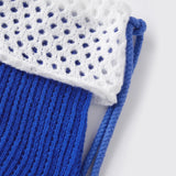 Women Beach Shorts Trendy Contrast Color Foldover Sheer Knit Short Pants Summer Sexy Bohemian Shorts