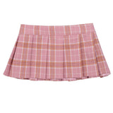 Sexy Plaid Pleated Mini Skirt Cosplay Outfit for Women Bodycon Clubwear Japanese Style Cute Ultra Short Lingerie Costume