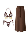 2026 Sexy Bikini Set Boho Tribal Print with Tassel Details Perfect for Pool Parties Summer Getaways Poolside Glamour