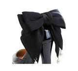 BIGTREE Shoes Women's High Heels Hollow Platform Waterproof Thick Heel Pointed Toe Sandals Match Dress Wedding Shoes Knot
