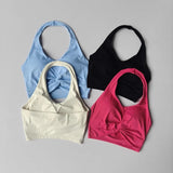 Women's Shock-Absorbing Yoga Sports Bra Beauty Back Design Integrated Neck Hanging Training Fitness Fitness Bra