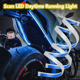 2pcs Motorcycle Turn Signal Lamp LED Daytime Running Lights Tail Light DRL Waterproof Decoration Strip Motor Brake Flowing amagi
