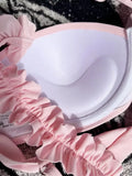 Push Up Ruffled Bikinis Underwired Bra Cup Bikini 2026 Women Swimsuit Female Swimwear Two Pieces Bikini Set Bathing Suit Swim