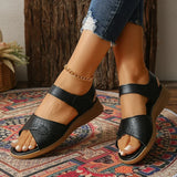Summer Silver Thick Sole Sandals Women Comfortable Hollow Out Non Slip Platform Sandles Woman Hook Loop Soft Sole Casual Sandals