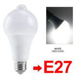 E27 LED Motion Sensor Bulb LED Lamp 85-265V PIR Sensor Light Bulb Auto ON/OFF Night Light For Porch Stairs Garage Security Light