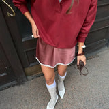 FDYOUI 2026 Summer Bowknot Lace Patchwork Satin Skirts for Women Casual Girls Clothes Sexy High Waist Short Skirt Y2K Streetwear