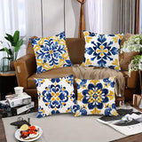Four-Piece Tile Pattern Pillow Cover Set