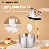 SUNATUR 2-in-1 Stand & Hand Mixer-5-Speed Electric Mixer with 3.5L Stainless Steel Bowl& Attachments