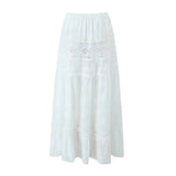 Lace Skirt Set Dress Summer Women Beach Holiday Sexy Cotton Matching Set Outfits Spring White 2 Pcs Vestidos Female Set 2025