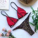 2025 Sexy Leopard Brazilian Bikini Women Swimsuit Female Thong Swimwear Two Pieces Bikini Set Mini Micro Bathing Suit Swim Lady