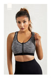 New Sports Bra Women Space Dyed Front Zipper Running Shockproof Vest Gym Jogging Crop Top Female Tops Sport Bras Sutian Feminino