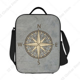 Custom Black White Nautical Anchor Stripe Thermal Insulated Lunch Bag Women Lunch Tote for Outdoor Camping Travel Bento Food Box