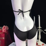 Hot Sexy Lingerie Lace Erotic Teddy Bodysuit Women Sexy Underwear Hollow Perspective Crotchless Stripper Clothing Babydoll Dress