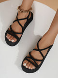 Women Leisure Wedges Sandals Summer Platform Shoes Light Weight Soft EVA Sole Girls Beach Street Flip Flops Plus Size 41 Sandal