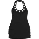 Summer Women's Fashion Dress Backless Hot Girl Sexy Slim Hip Cover Dress