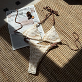 Hollow Out Halter Bikini Female Swimsuit Women Swimwear Two-pieces Bikini set High Leg Cut Bather Bathing Suit Swim Beachwear