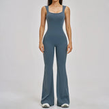 Slimming Yoga Jumpsuits Women Hollow Out Ruffles Backless Sportswear Fitness Back Hip-Lifting Leggings One-Piece Gym Bodysuits