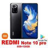 XIAOMI Redmi Note 10 pro 2400x1080 resolution 8GB +128GB fashion smart phone NFC