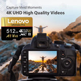 Ultra HD Lenovo 512GB SD Cards Micro TF SD Memory Card TF Cards 128GB 64GB Error Correction U1 for GoPro/Tablet/Surveillance