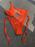 Splicing Black Mesh Underwired Bikini women swimsuit female swimwear Two pieces Bikini set High cut Bather Bathing suit Swim