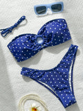 XS - L Polka Dot Bandeau Bikini Women Swimwear Female Swimsuit Two-pieces Bikini Set Brazilian Bather Bathing Suit Swim Lady