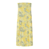 2024 Dress For Women Summer Chic Print Mesh Sleeveless Sexy Side Slit Slim Dresses Wild Beach Resort Style Woman Dress